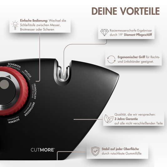 CUTMORE 5-In-1 Diamant Messerschärfer