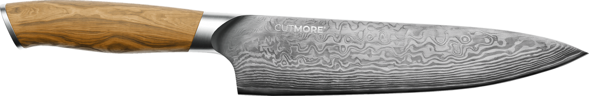 CUTMORE Damastmesser, Seitenansicht